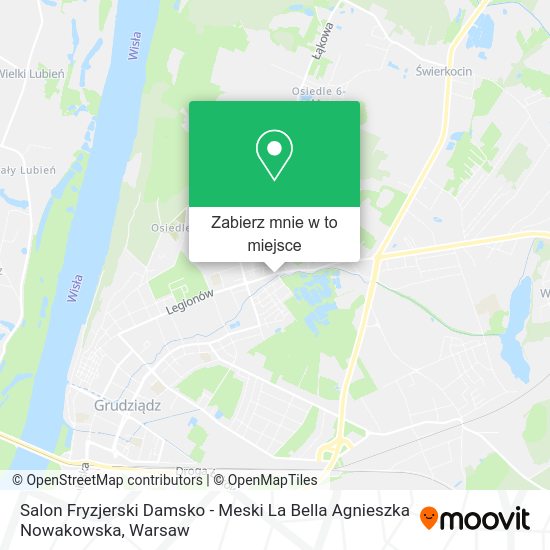 Mapa Salon Fryzjerski Damsko - Meski La Bella Agnieszka Nowakowska