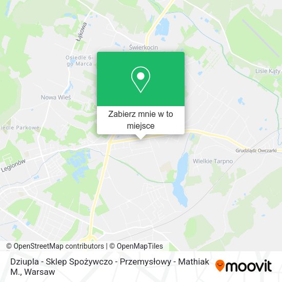 Mapa Dziupla - Sklep Spożywczo - Przemysłowy - Mathiak M.