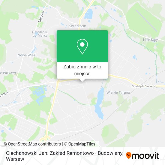 Mapa Ciechanowski Jan. Zakład Remontowo - Budowlany