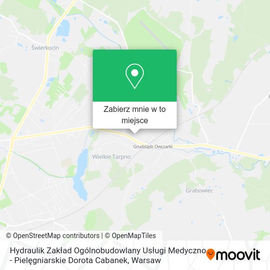 Mapa Hydraulik Zakład Ogólnobudowlany Usługi Medyczno - Pielęgniarskie Dorota Cabanek