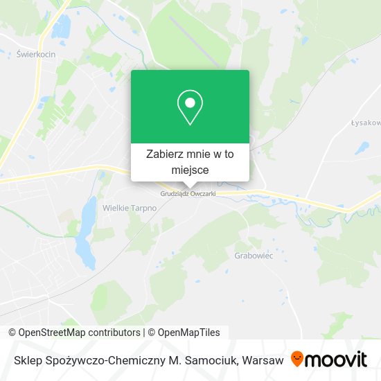 Mapa Sklep Spożywczo-Chemiczny M. Samociuk