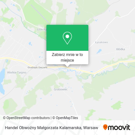 Mapa Handel Obwoźny Małgorzata Kalamarska