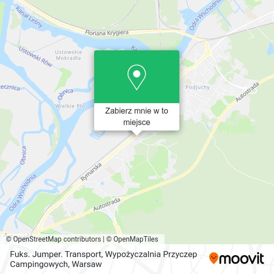 Mapa Fuks. Jumper. Transport, Wypożyczalnia Przyczep Campingowych