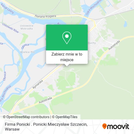 Mapa Firma Ponicki . Ponicki Mieczysław Szczecin