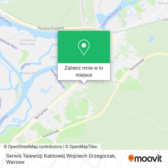 Mapa Serwis Telewizji Kablowej Wojciech Grzegorzak