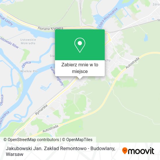 Mapa Jakubowski Jan. Zakład Remontowo - Budowlany