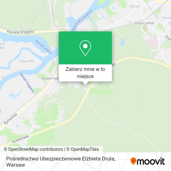 Mapa Pośrednictwo Ubezpieczeniowe Elżbieta Drula