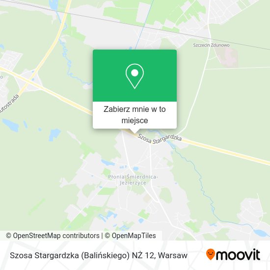 Mapa Szosa Stargardzka (Balińskiego) NŻ 12