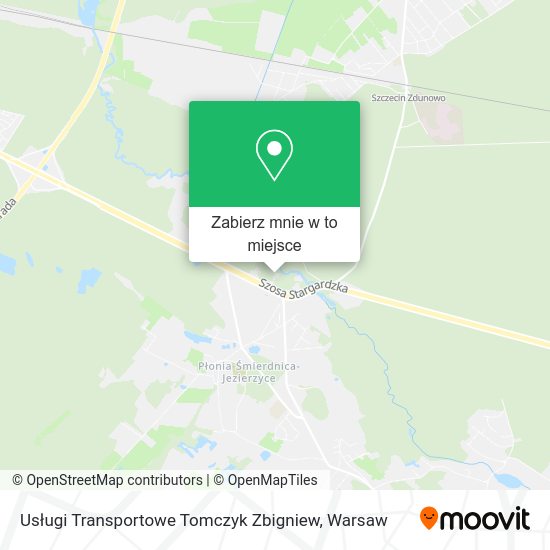 Mapa Usługi Transportowe Tomczyk Zbigniew