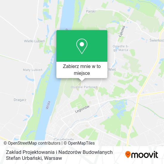 Mapa Zakład Projektowania i Nadzorów Budowlanych Stefan Urbański