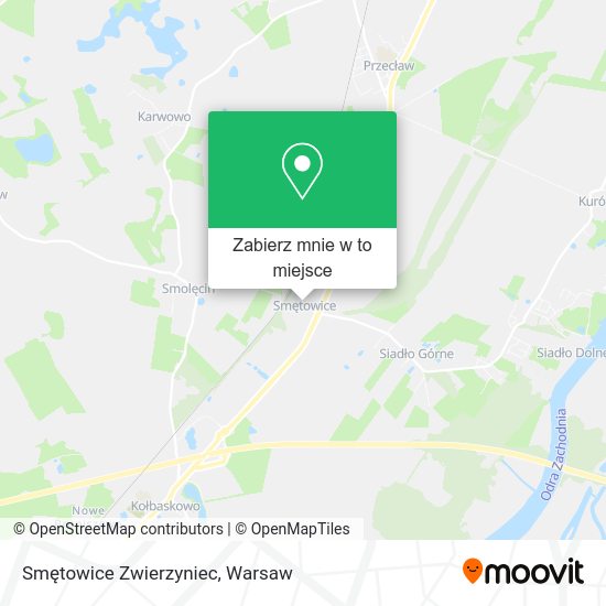 Mapa Smętowice Zwierzyniec