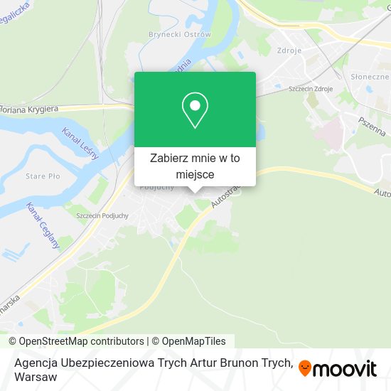 Mapa Agencja Ubezpieczeniowa Trych Artur Brunon Trych