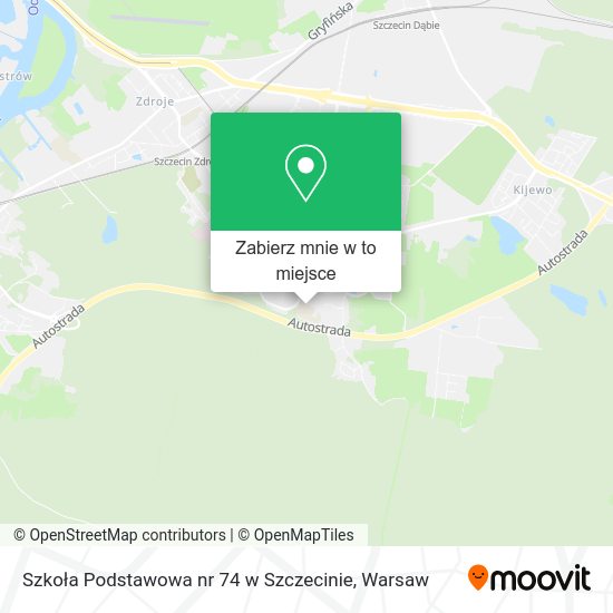 Mapa Szkoła Podstawowa nr 74 w Szczecinie