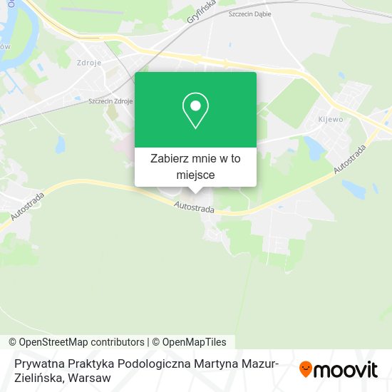 Mapa Prywatna Praktyka Podologiczna Martyna Mazur-Zielińska