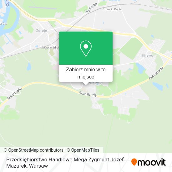 Mapa Przedsiębiorstwo Handlowe Mega Zygmunt Józef Mazurek