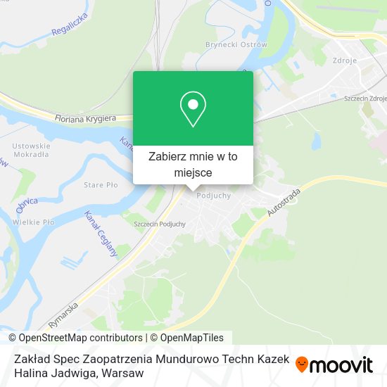 Mapa Zakład Spec Zaopatrzenia Mundurowo Techn Kazek Halina Jadwiga