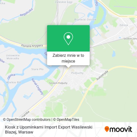 Mapa Kiosk z Upominkami Import Export Wasilewski Blazej