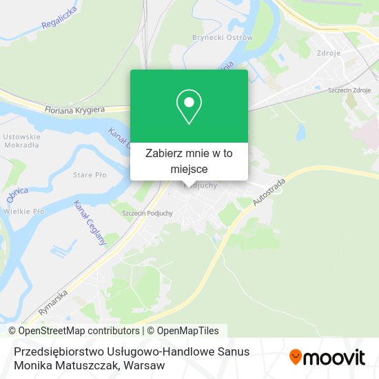 Mapa Przedsiębiorstwo Usługowo-Handlowe Sanus Monika Matuszczak