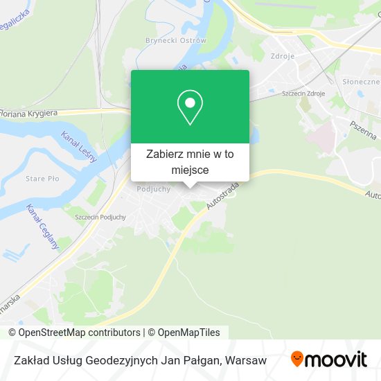 Mapa Zakład Usług Geodezyjnych Jan Pałgan