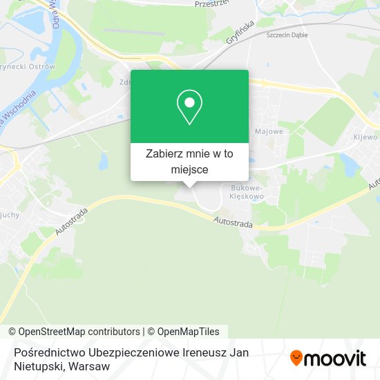 Mapa Pośrednictwo Ubezpieczeniowe Ireneusz Jan Nietupski