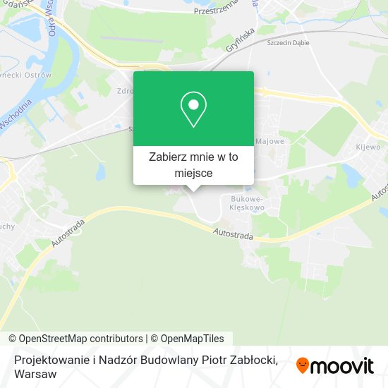 Mapa Projektowanie i Nadzór Budowlany Piotr Zabłocki