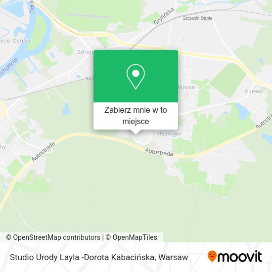 Mapa Studio Urody Layla -Dorota Kabacińska