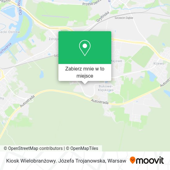 Mapa Kiosk Wielobranżowy. Józefa Trojanowska