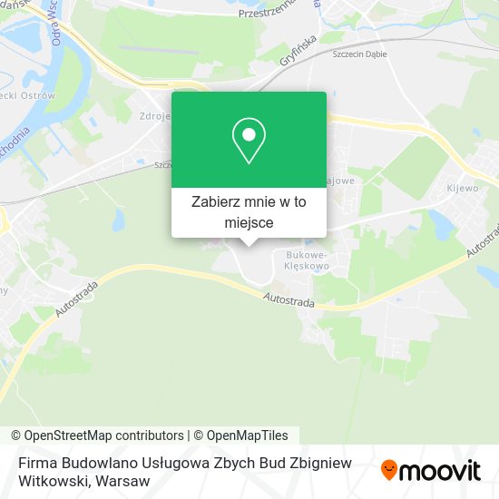 Mapa Firma Budowlano Usługowa Zbych Bud Zbigniew Witkowski