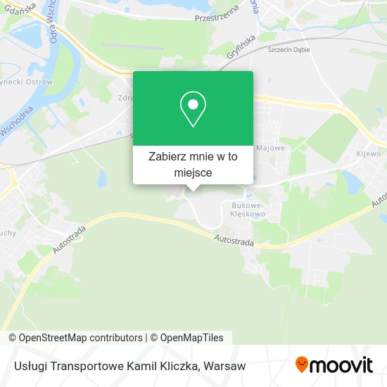 Mapa Usługi Transportowe Kamil Kliczka