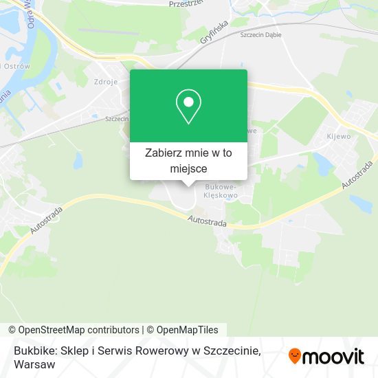 Mapa Bukbike: Sklep i Serwis Rowerowy w Szczecinie