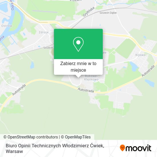 Mapa Biuro Opinii Technicznych Włodzimierz Ćwiek