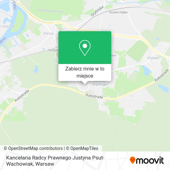 Mapa Kancelaria Radcy Prawnego Justyna Psut-Wachowiak