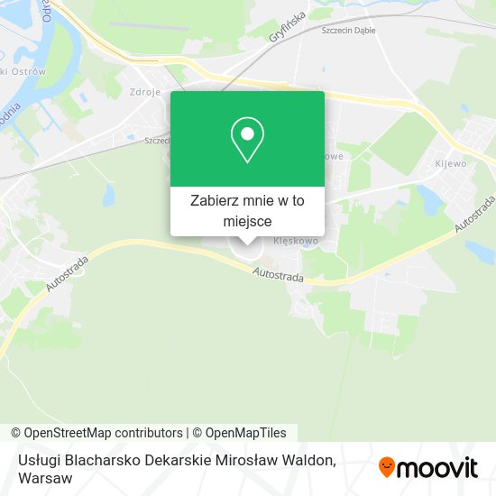 Mapa Usługi Blacharsko Dekarskie Mirosław Waldon