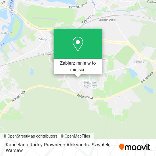 Mapa Kancelaria Radcy Prawnego Aleksandra Szwałek