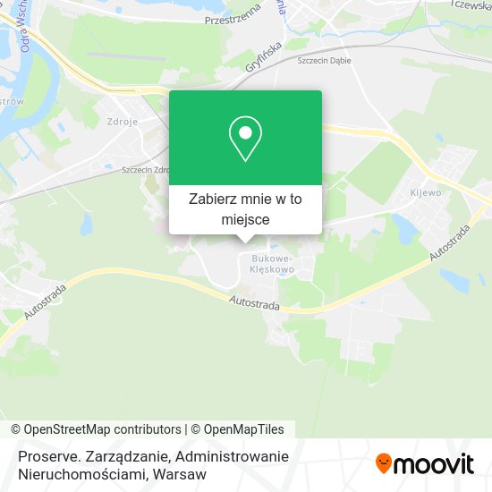 Mapa Proserve. Zarządzanie, Administrowanie Nieruchomościami