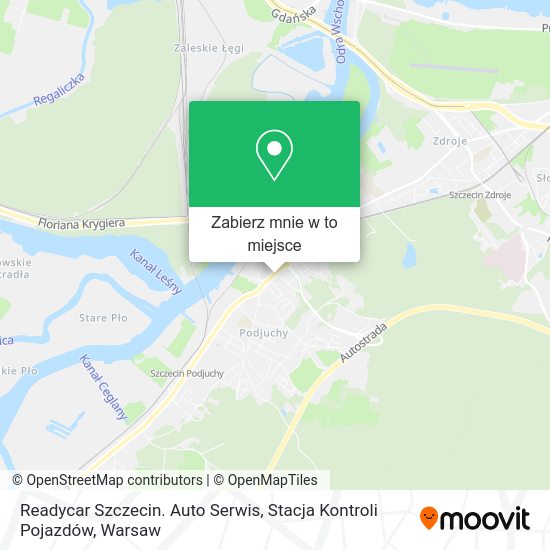 Mapa Readycar Szczecin. Auto Serwis, Stacja Kontroli Pojazdów