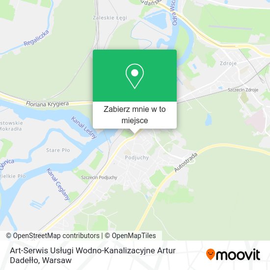 Mapa Art-Serwis Usługi Wodno-Kanalizacyjne Artur Dadełło