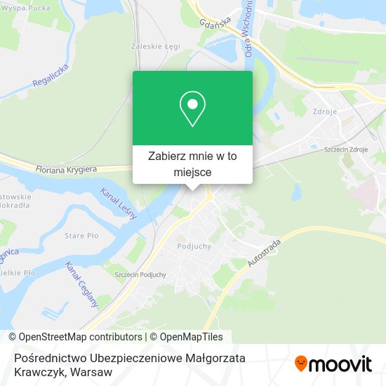 Mapa Pośrednictwo Ubezpieczeniowe Małgorzata Krawczyk