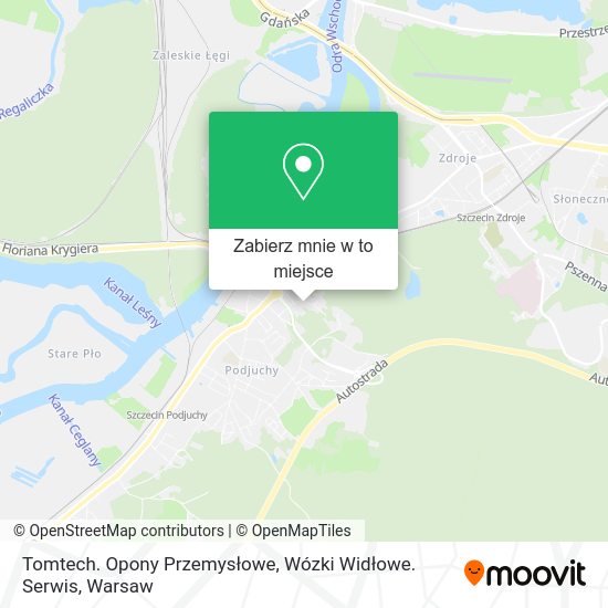 Mapa Tomtech. Opony Przemysłowe, Wózki Widłowe. Serwis