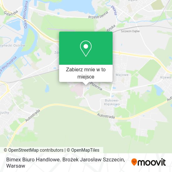 Mapa Bimex Biuro Handlowe. Brożek Jarosław Szczecin