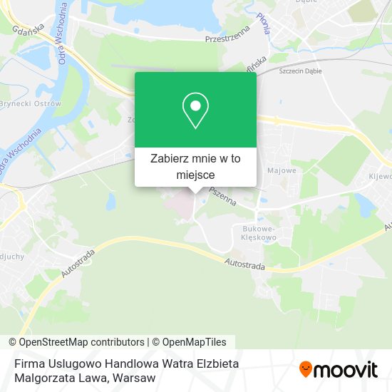 Mapa Firma Uslugowo Handlowa Watra Elzbieta Malgorzata Lawa