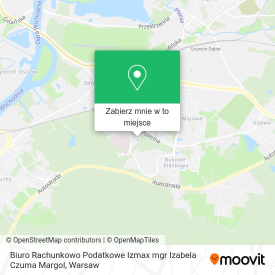 Mapa Biuro Rachunkowo Podatkowe Izmax mgr Izabela Czuma Margol