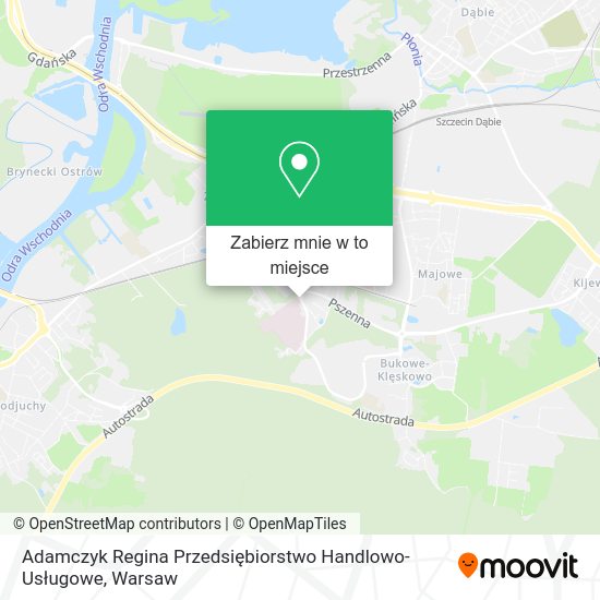 Mapa Adamczyk Regina Przedsiębiorstwo Handlowo-Usługowe