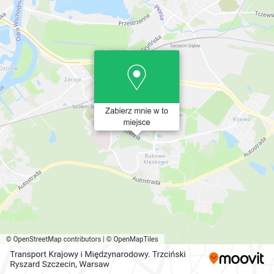 Mapa Transport Krajowy i Międzynarodowy. Trzciński Ryszard Szczecin