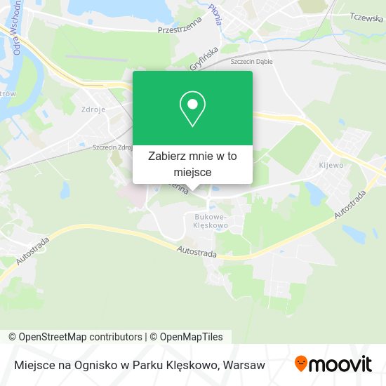 Mapa Miejsce na Ognisko w Parku Klęskowo