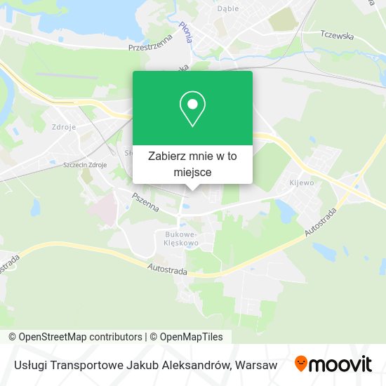 Mapa Usługi Transportowe Jakub Aleksandrów