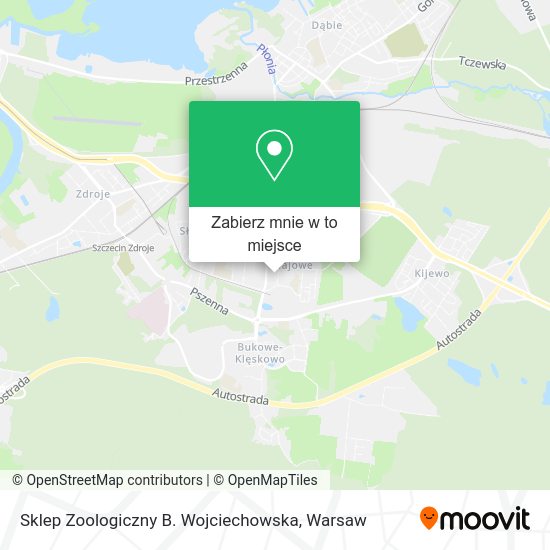 Mapa Sklep Zoologiczny B. Wojciechowska