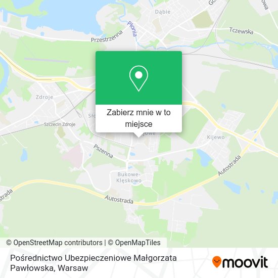 Mapa Pośrednictwo Ubezpieczeniowe Małgorzata Pawłowska