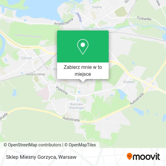 Mapa Sklep Miesny Gorzyca