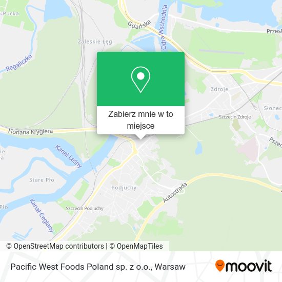 Mapa Pacific West Foods Poland sp. z o.o.